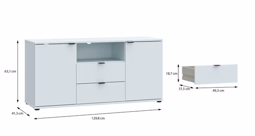 TV-Board FINELLA- Hellgrau