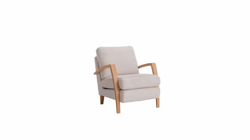 Sessel Karasu - Chic, Stoff, Creme