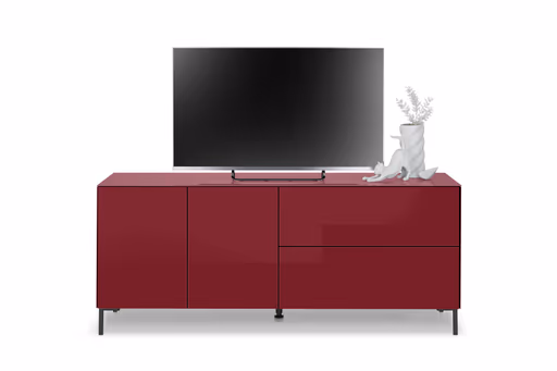 Lowboard - B ca. 181 cm, Bordeauxrot