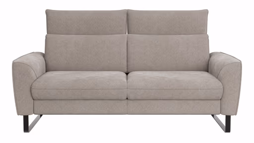 Sofa Avela - 2-Sitzer inkl. Kopfteil verstellbar, Stoff, Bisquit