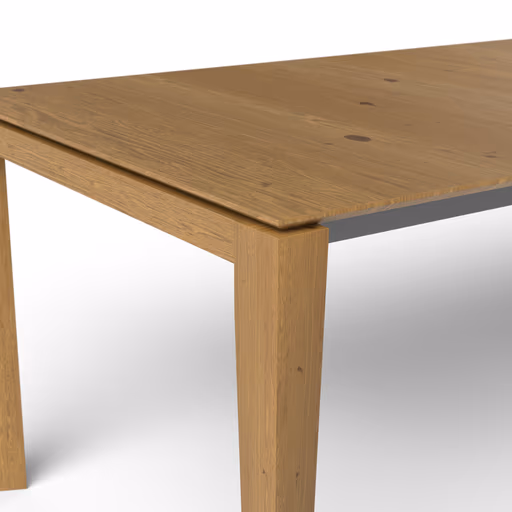 Esstisch 3400 - ausziehbar, LB ca. 200x100 cm, Asteiche massiv, Geölt, Gedrehter Fuss