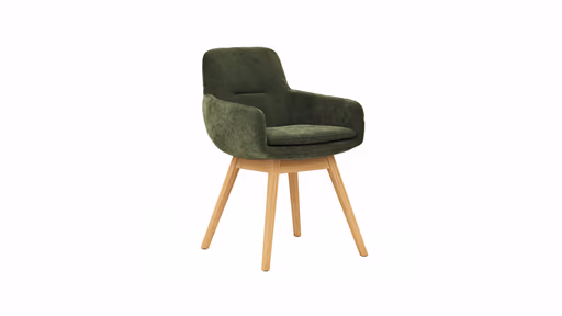 Armlehnstuhl Macano - Stoff, Olive