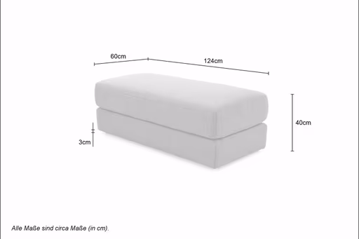 Hocker JOVIN - Stoff, Beige