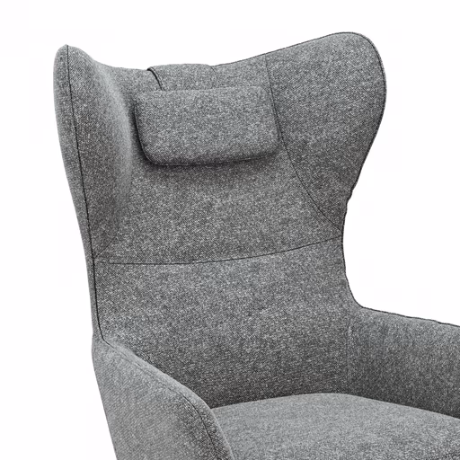 Relaxsessel Clemens - inkl. Relaxfunktion (motorisch), Kopfstütze/Akku, Stoff, Grau