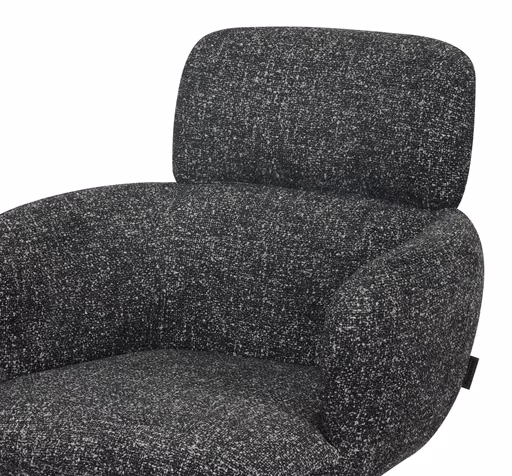 Armlehnstuhl MANJA - drehbar, Stoff, Graublau