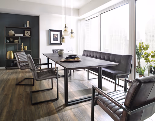 Esstisch Clifton - BL ca. 100x240 cm, Zerreiche massiv, Smoke