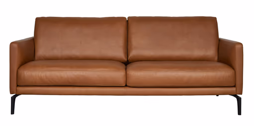 Sofa Cuneo - 2-Sitzer, Leder, Cognac