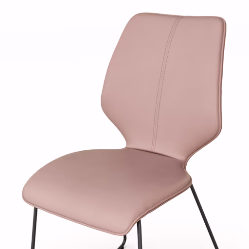 Stuhl Penthouse - Leder, Mauve, Kufen, Anthrazit