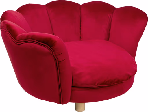 Hund/Katzenbett - BHT ca. 82x41x72 cm, rot