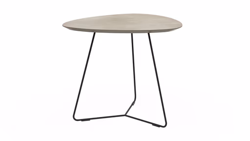 Ecktisch Fano - LBH ca. 59x50x50 cm, HPL Laminat, Grau