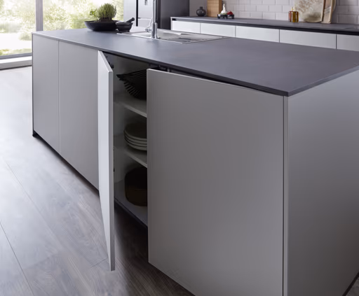 Inselküche 56.210 CO 2 523, Taupe metallic matt