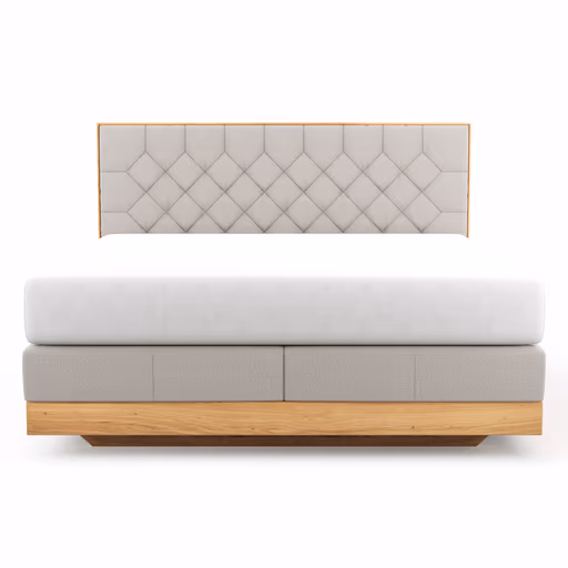 Boxspringbett Alpin Luxe - Liegefläche ca. 180x200 cm, Stoff, Graubeige
