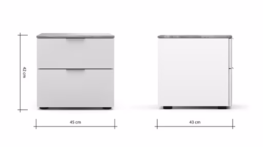 Nachttisch Colorado Beimöbel - BHL ca. 45x42x43 cm, Rosé