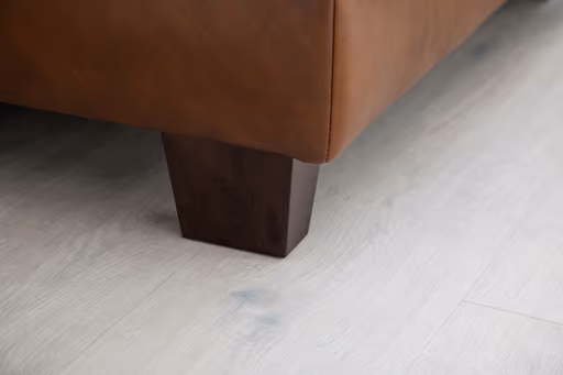 Ecksofa - 2,5-Sitzer mit Ecke rechts, Leder, Brandy