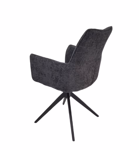 Armlehnstuhl MILENA - drehbar, Stoff, Anthrazit