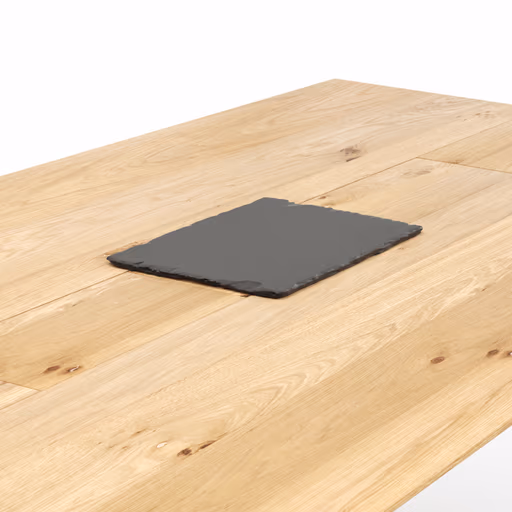 Esstisch Clifton - mit Einsätzen, LB ca. 220x100 cm, Wildeiche massiv, natur geölt