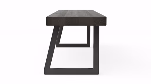 Holzbank Clifton - Breite ca. 180cm, Zerreiche massiv, smoked