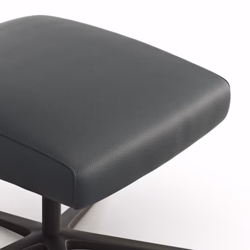 Hocker Noto Relax II - Leder, Schwarz