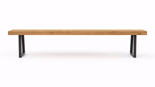 Holzbank Clifton - Breite ca. 220 cm, Zerreiche massiv, natur