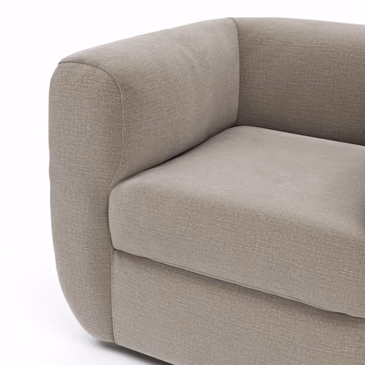 Sessel Stormy - drehbar, Stoff, Graubeige