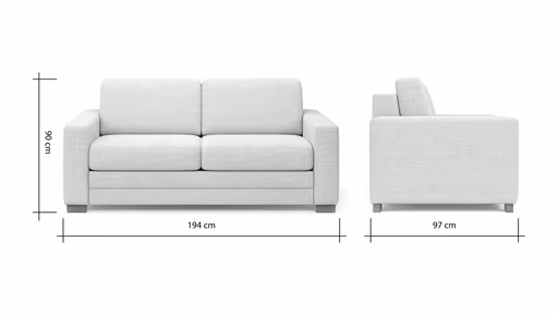 Sofa Lakeville 1 - 2-Sitzer inkl. Schlaffunktion, Stoff, Braun