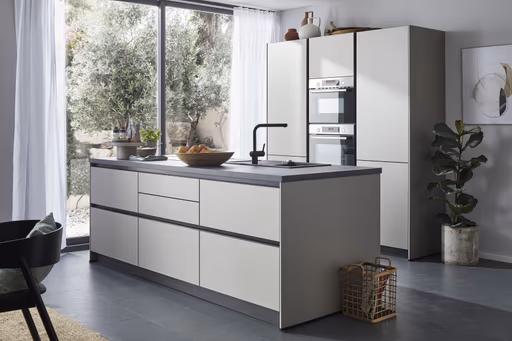 Inselküche 56.210 GL 3 523, Taupe metallic matt