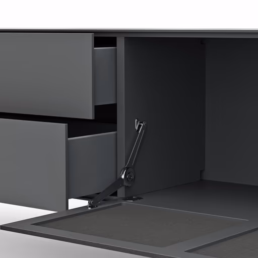 Lowboard Edge - B ca. 180 cm, Lack, Graphit