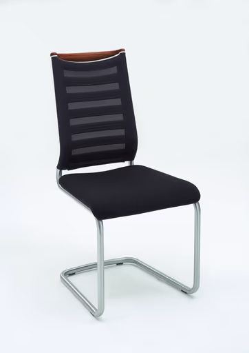 Freischwinger - Stoff, schwarz