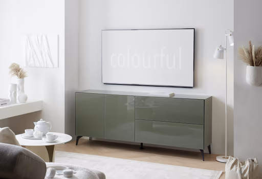 Lowboard - B ca. 181 cm, Olivgrün