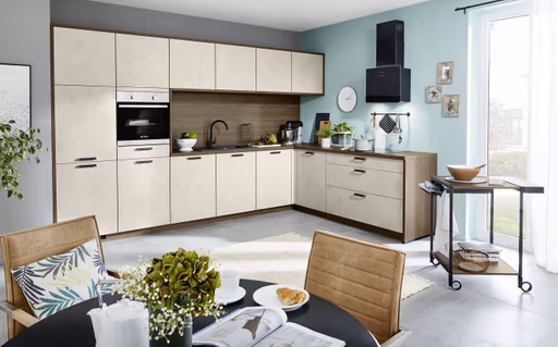 Winkelküche 32.130 3 322, Beton sand, Nachbildung 