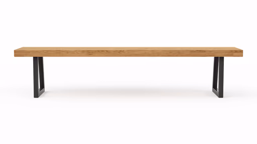 Holzbank Clifton - Breite ca. 200cm, Zerreiche massiv, natur