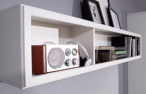 Wohnwand EM Multiplan - mit Beleuchtung, Wildeiche Dekor