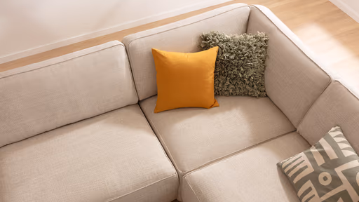 Ecksofa Lilaia - 3-Sitzer XL links, Ecke mit 1,5-Sitzer XL Tief, Stoff, Kaschmir