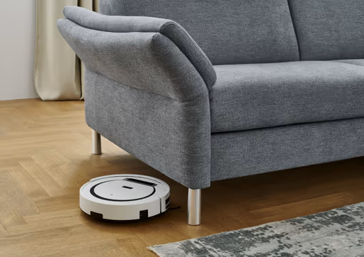  Ecksofa - 3-Sitzer mit Ecke rechts,Stoff, Hellblau