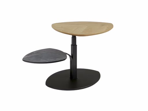 Couchtisch - höhenverstellbar, LBH ca. 110x70x47-66 cm, Wildeiche furniert