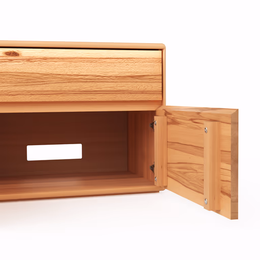 Mediaboard Hillsboro - inkl. Beleuchtung, Buche/Kernbuche natur, geölt