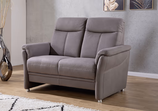 Sofa - 2-Sitzer, Stoff, Braun