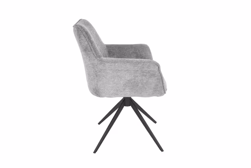 Armlehnstuhl MAIKE - drehbar, Stoff, Hellgrau
