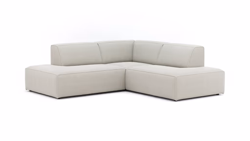 Ecksofa Elementos - Ecke links mit 2,5-Sitzer, Stoff, Natur
