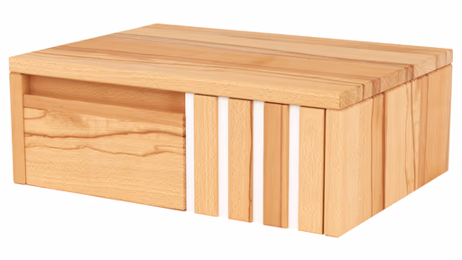  Nachtkonsole Tigris - rechts, Kernbuche massiv, geölt