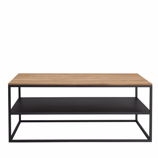 Couchtisch Kai - mit Ablage, LBH ca. 100x60x42 cm, Asteiche massiv