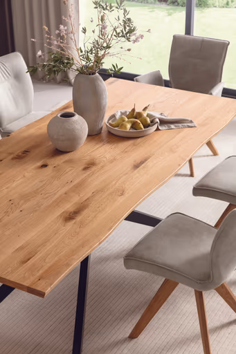 Esstisch Nayara - LB ca. 220x100 cm, Münsterland-Eiche massiv, geölt