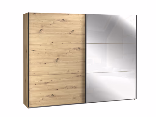 Schwebetürenschrank FARIDA - B. ca. 270 cm, Eiche Dekor
