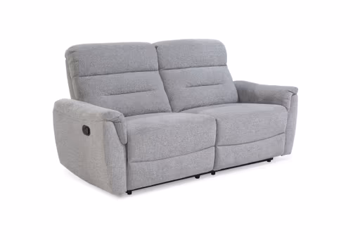 Sofa - 2,5-Sitzer, Relaxfunktion, Chenille, Hellgrau