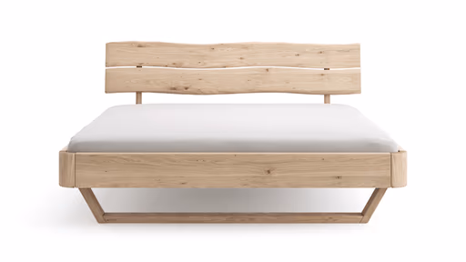 Bettgestell 1660 - Liegefläche ca. 180x200 cm, Wildeiche bianco, sandgestrahlt