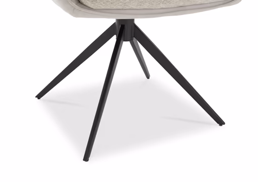 Armlehnstuhl MANDY - drehbar, Stoff, Silbergrau