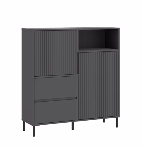 Highboard - B ca. 106 cm, Anthrazit