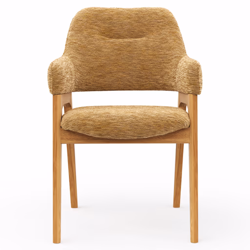 Armlehnstuhl Flore 1 - Stoff, Curry