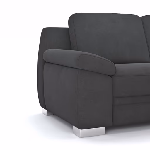 Ecksofa Tavira - 2,5-Sitzer mit Ecke rechts, Stoff, Anthrazit