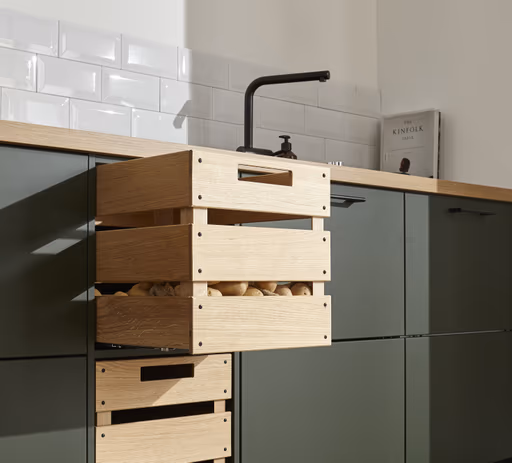 Winkelküche 54.160 GL 7 521, Lack samtmatt Waldgrün